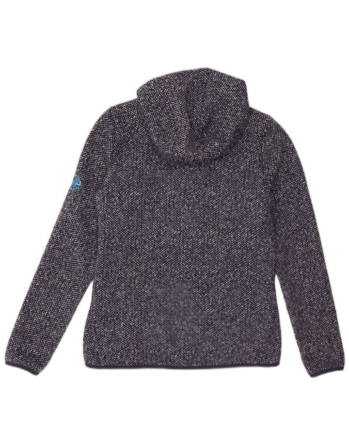 Mammut Femme Zip Sweat À Capuche Petit Bleu Moucheté Polyester