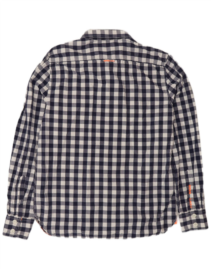 Superdry Chemise Homme 2XL Bleu Marine Vichy Coton