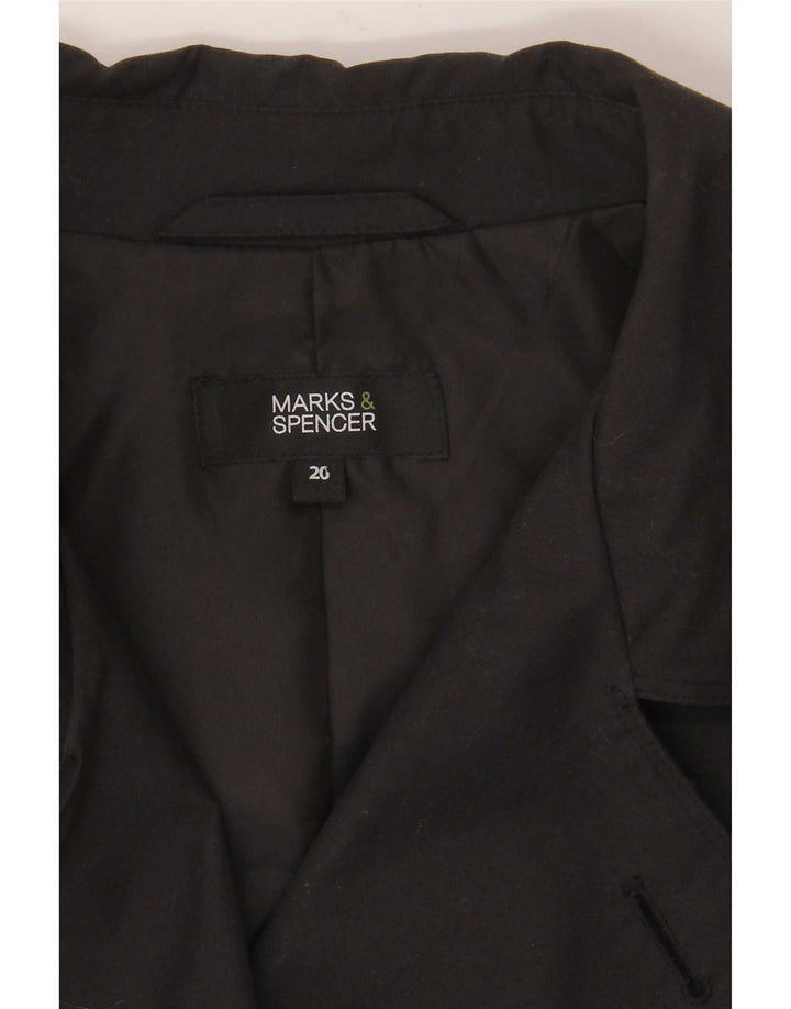 Marks & Spencer Trench-Coat Femme UK 20 2XL Noir Polyester