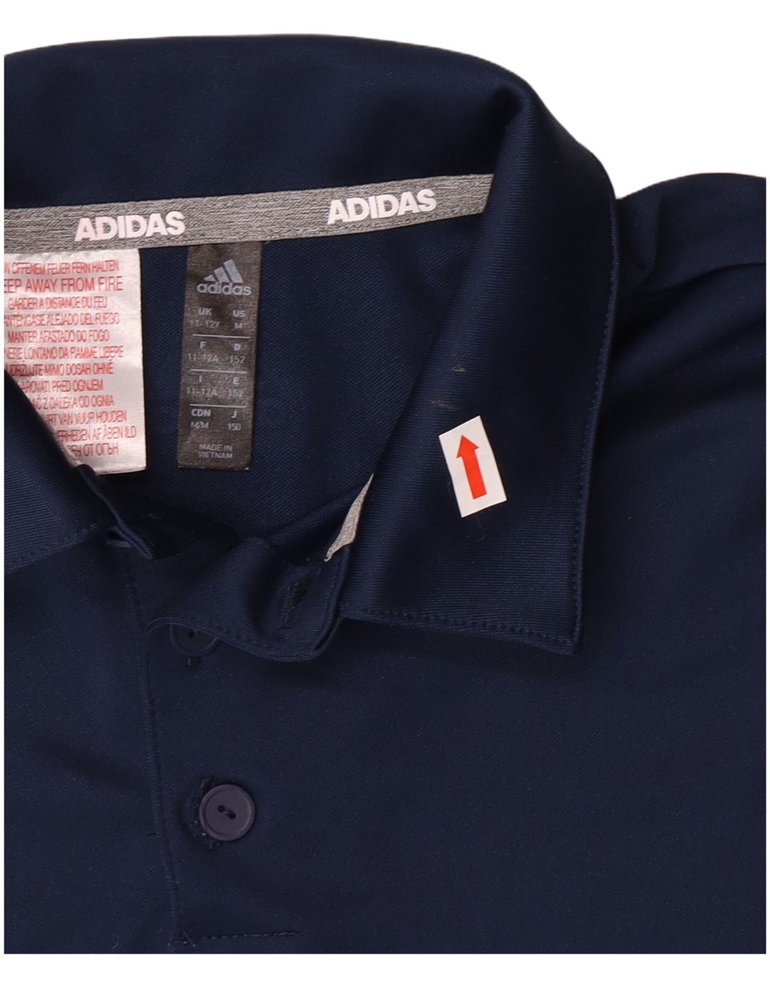 ADIDAS Polo Garçon 11-12 ans Bleu Marine Polyester