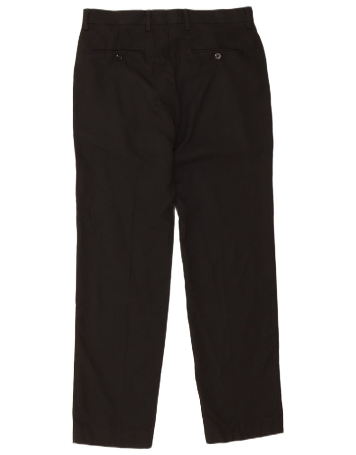 Marks & Spencer Pantalon Chino Droit Femme W32 L31 Noir Polyester