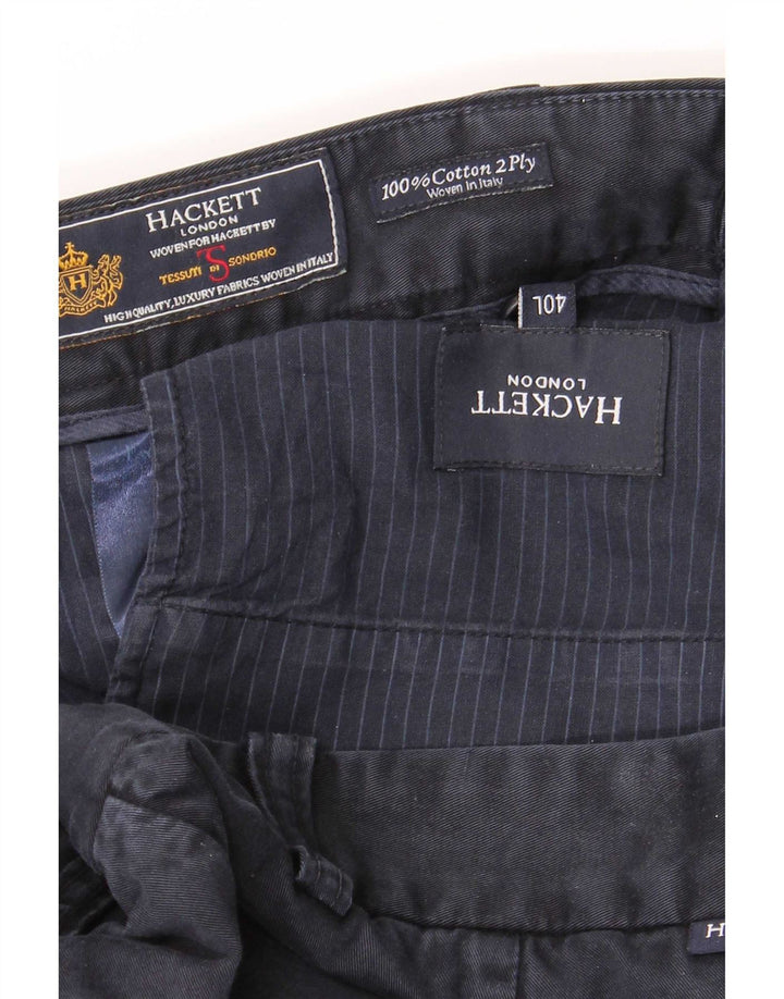 Hackett Pantalon Chino Droit Homme W40 L34 Bleu Marine Coton