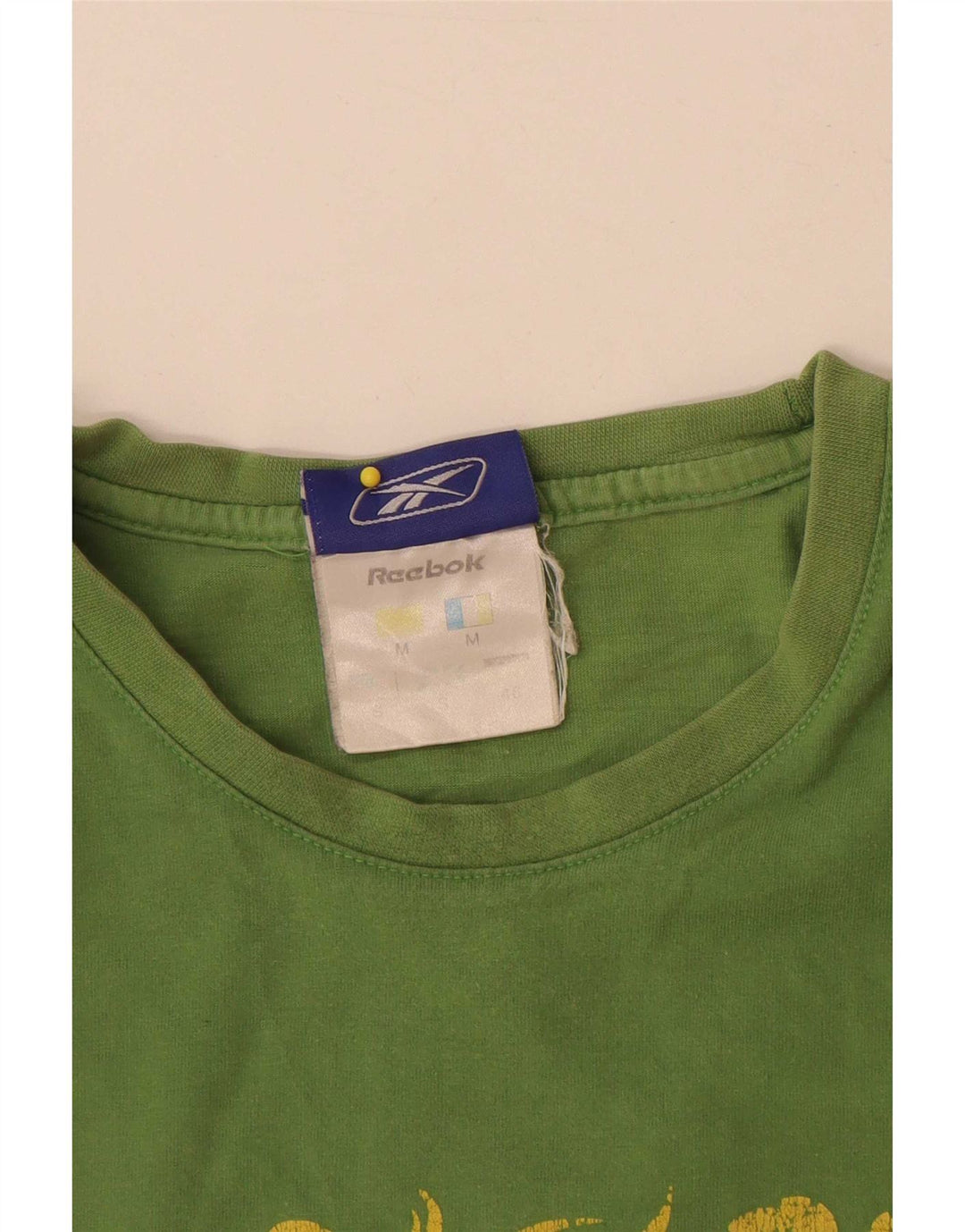 Reebok T-Shirt Graphique Homme Petit Vert Coton