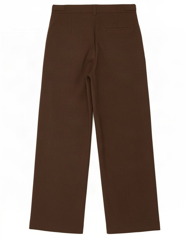 Zara Pantalon décontracté taille haute pour femme, jambe large, moyen W28 L32, vert