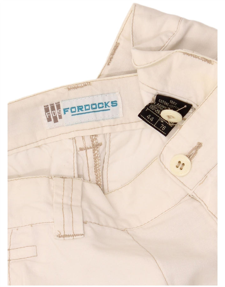 Fordocks Bermuda Cargo Femme IT 44 Medium W30 Coton Blanc Cassé