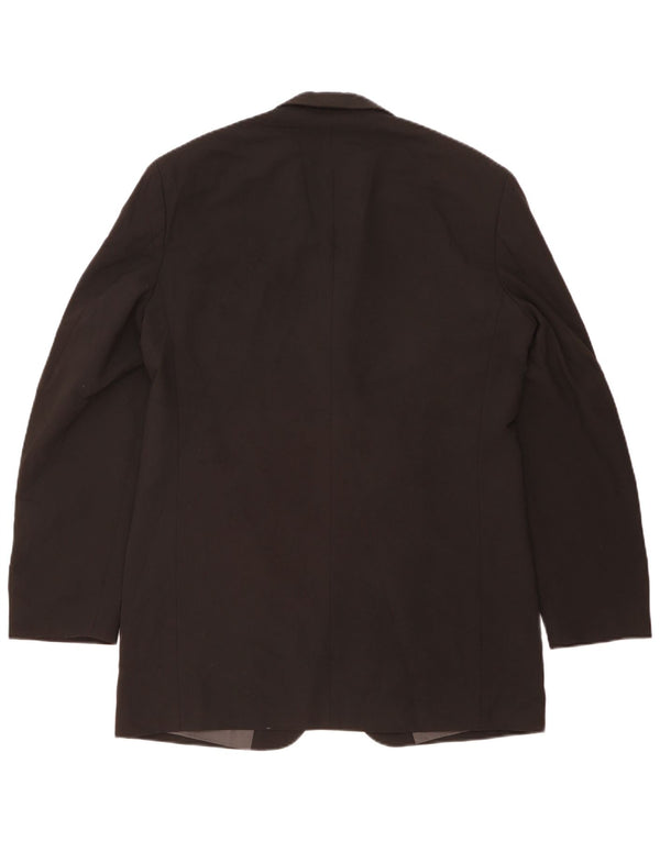 Marks & Spencer Veste blazer à 3 boutons pour homme UK 40 Noir moyen Polyester