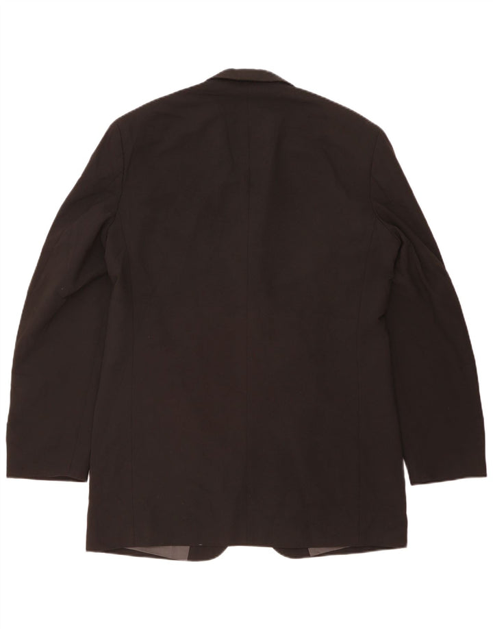 Marks & Spencer Veste blazer à 3 boutons pour homme UK 40 Noir moyen Polyester