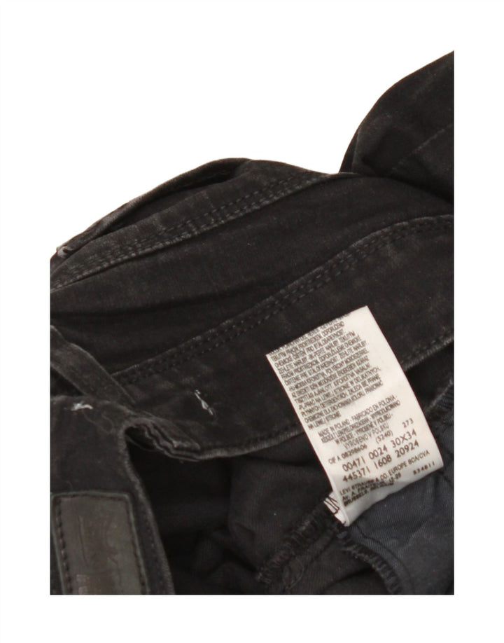 LEVI'S Womens 471 Slim Jeans W30 L28 Black Cotton Vintage Levi's and Second-Hand Levi's from Messina Hembry 