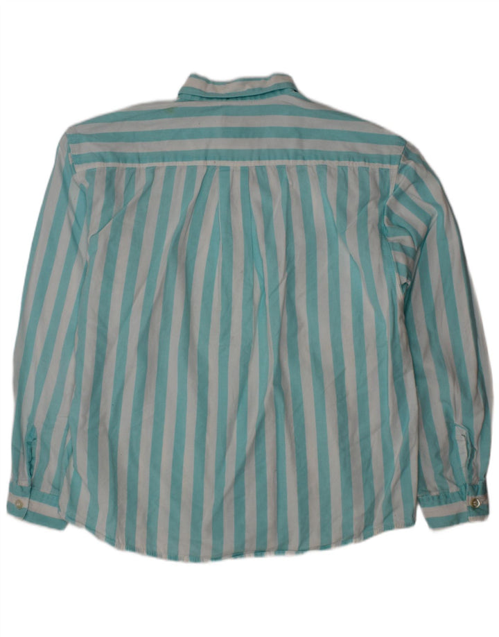 BENETTON Chemise Garçon 7-8 ans Bleu Moyen Rayé