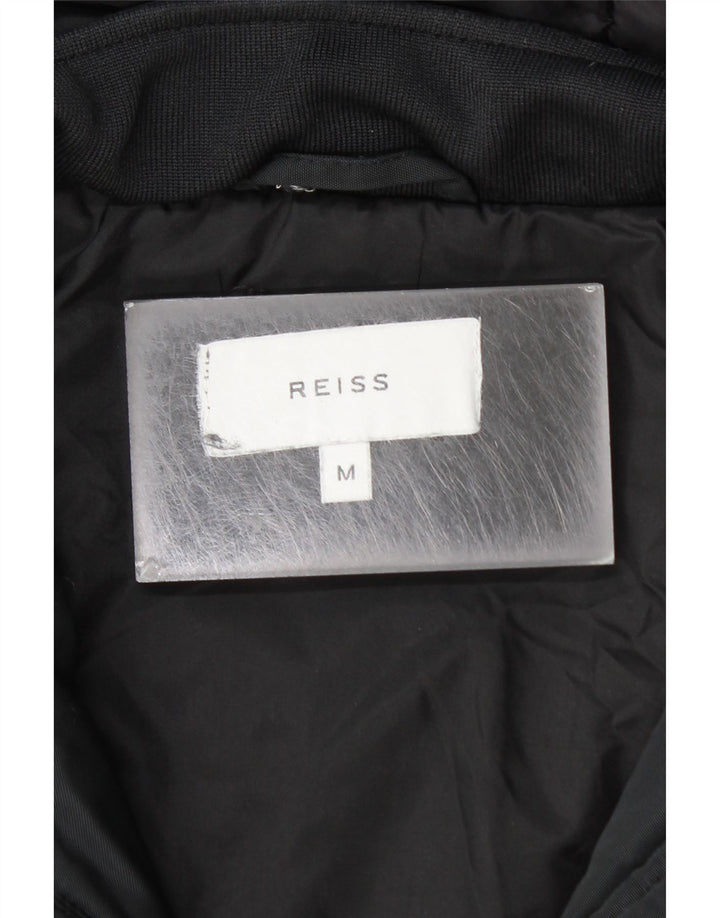 Reiss Veste coupe-vent à capuche pour homme UK 38 Medium Noir Coton