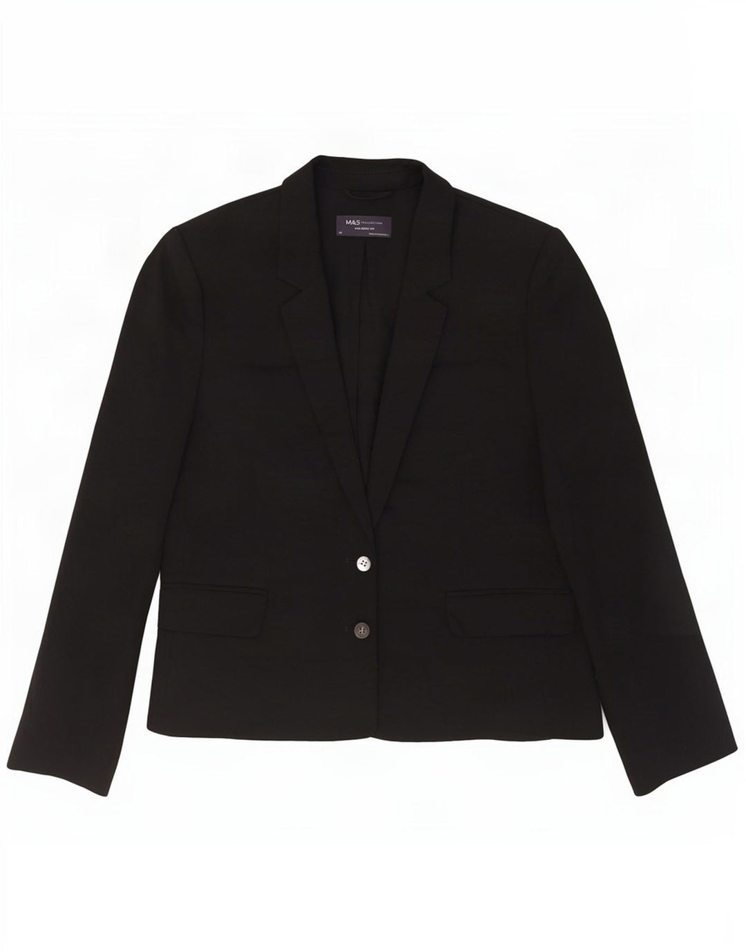 Marks & Spencer Veste blazer coupe ajustée pour femme UK 14 Noir moyen
