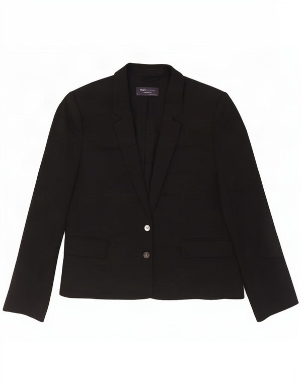 Marks & Spencer Veste blazer coupe ajustée pour femme UK 14 Noir moyen