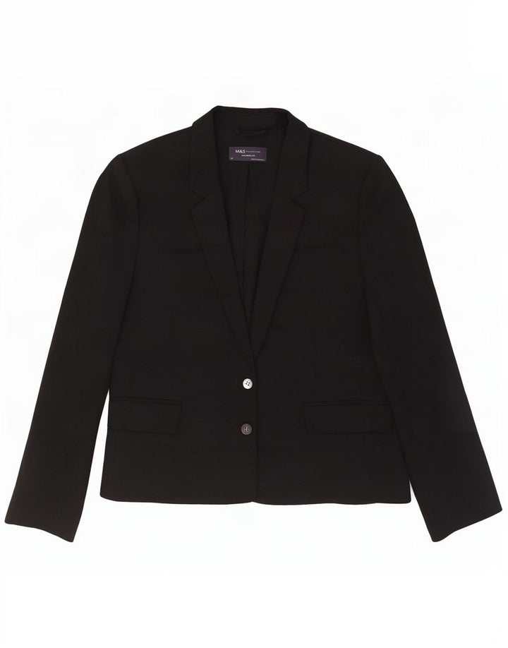 Marks & Spencer Veste blazer coupe ajustée pour femme UK 14 Noir moyen