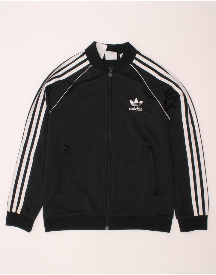 ADIDAS Veste de Survêtement Garçon 9-10 ans Noir Polyester