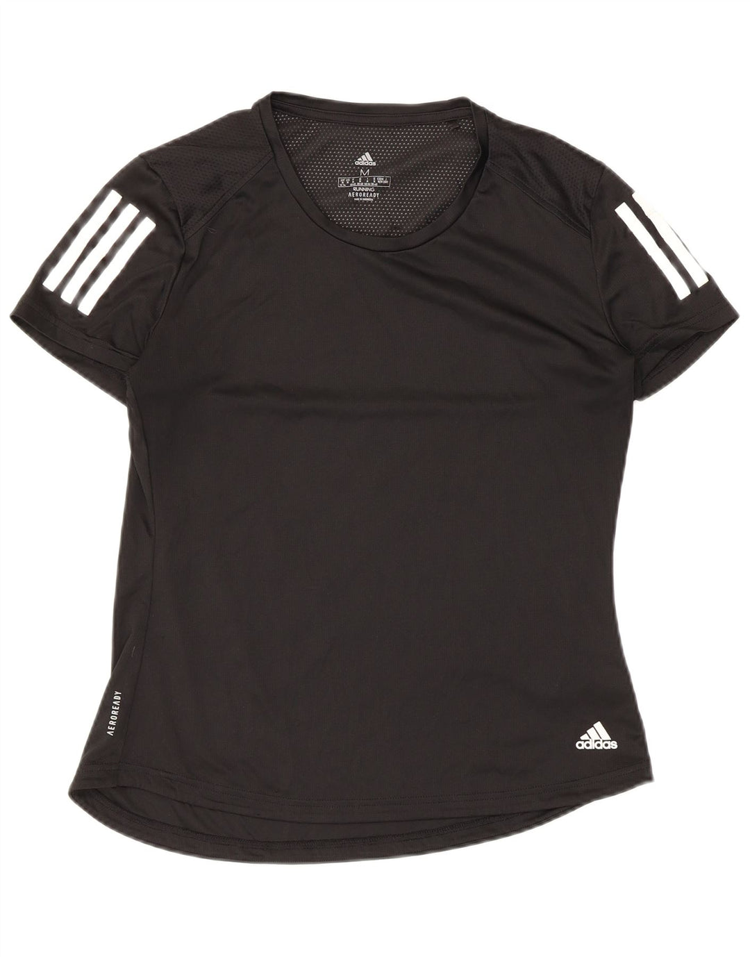 Adidas Femmes Aeroready T-Shirt Top UK 12/14 Moyen Noir Polyester