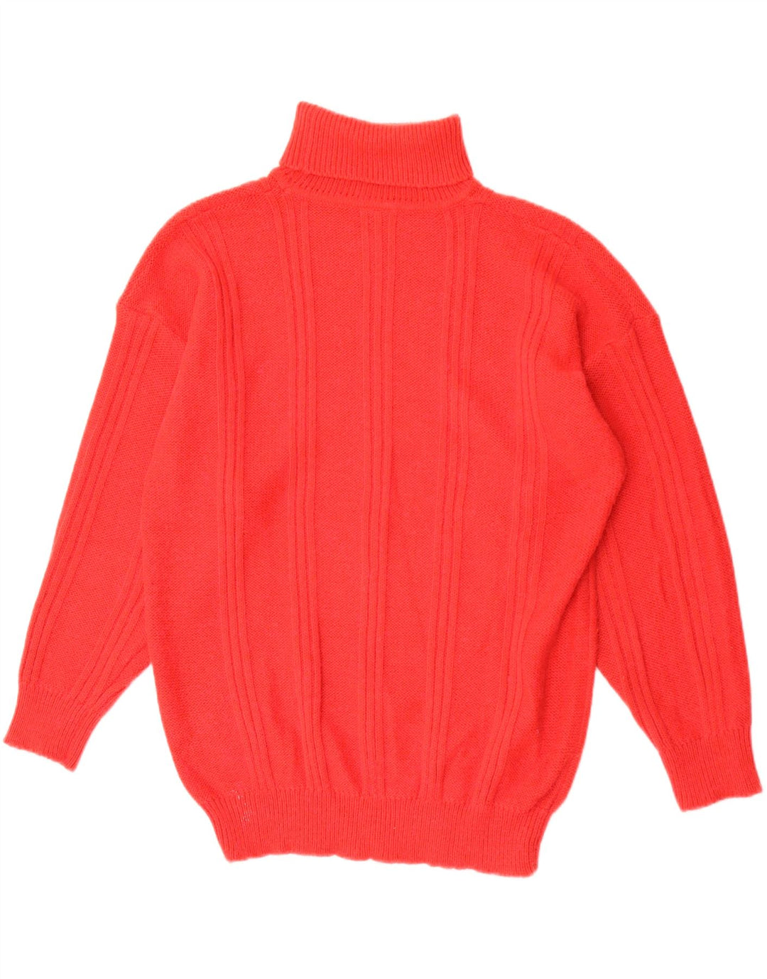 vintage Mens Roll Neck Jumper Pull XL Rouge Acrylique