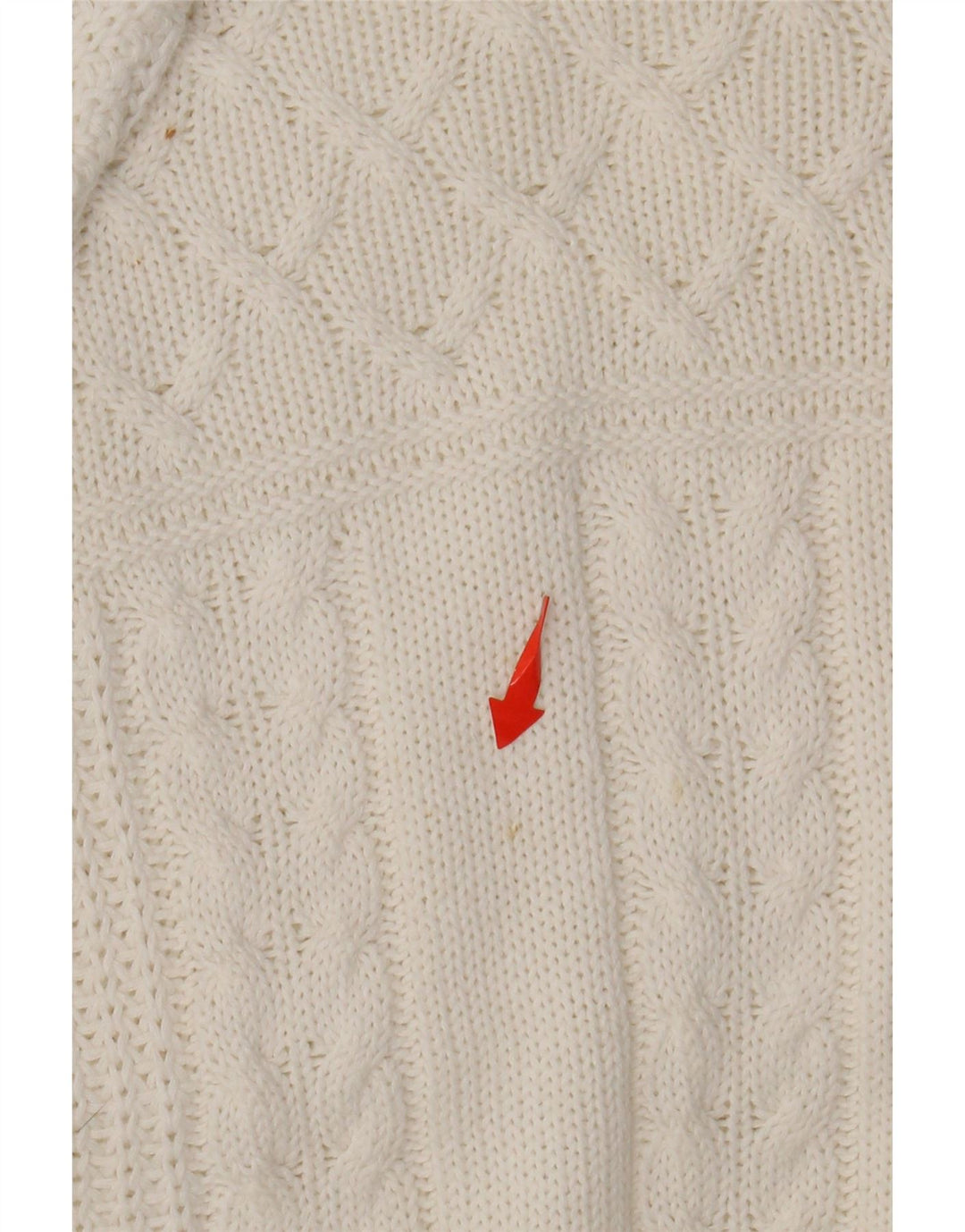 VINTAGE Femme Col Bateau Pull Pull UK 14 Grand Blanc