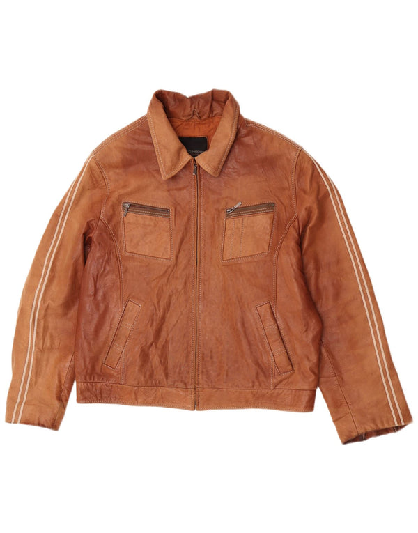 David Moore Veste en cuir pour homme IT 54 2XL Marron