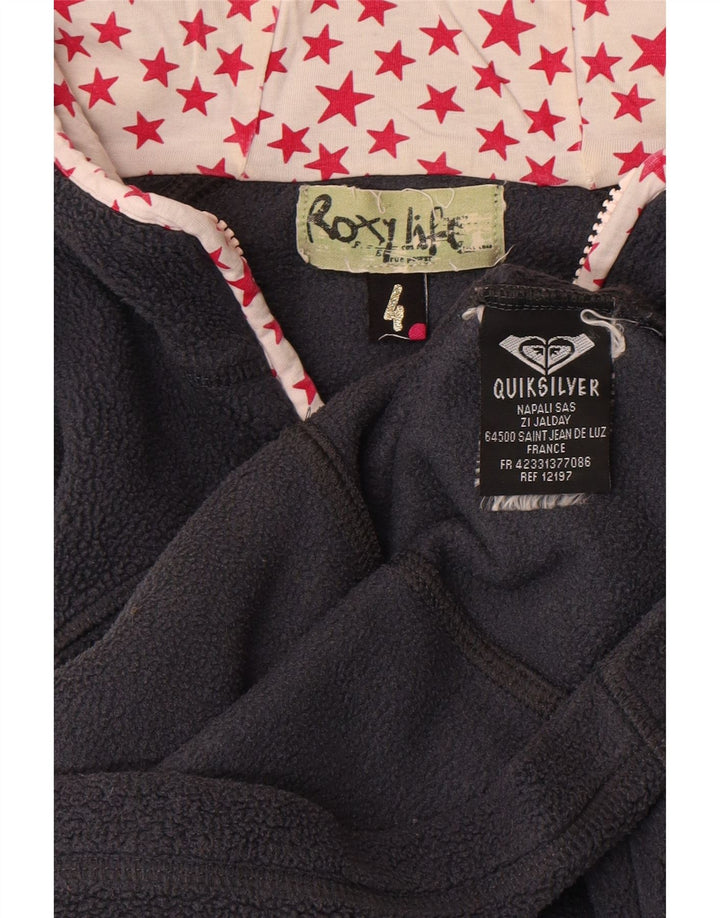 Quiksilver Veste polaire à capuche Roxy pour femme US 4 Small Bleu marine Polyester