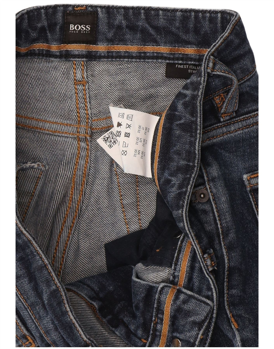 Hugo Boss Jean Slim Droit W30 L32 Bleu Marine Homme