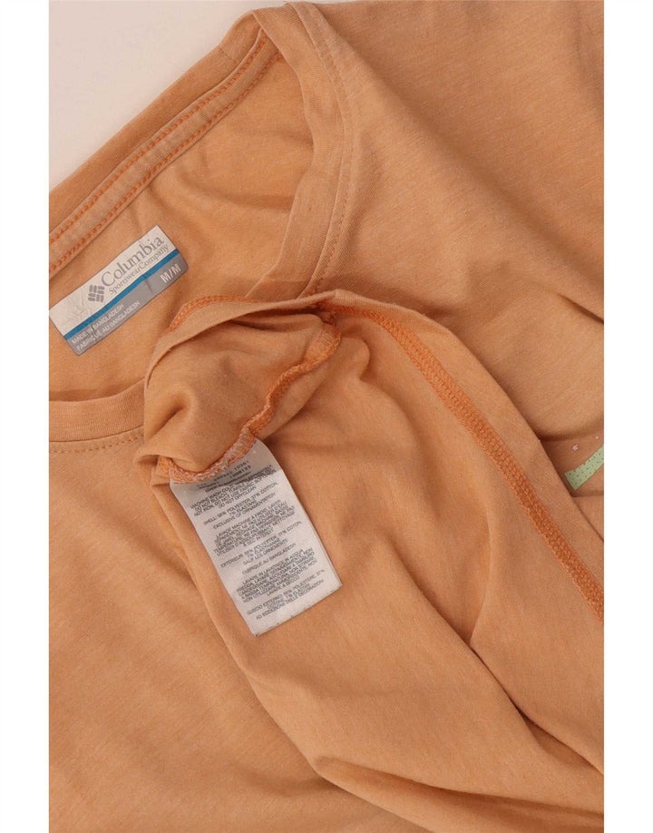 Columbia T-Shirt Graphique Femme UK 14 Orange Moyen Polyester