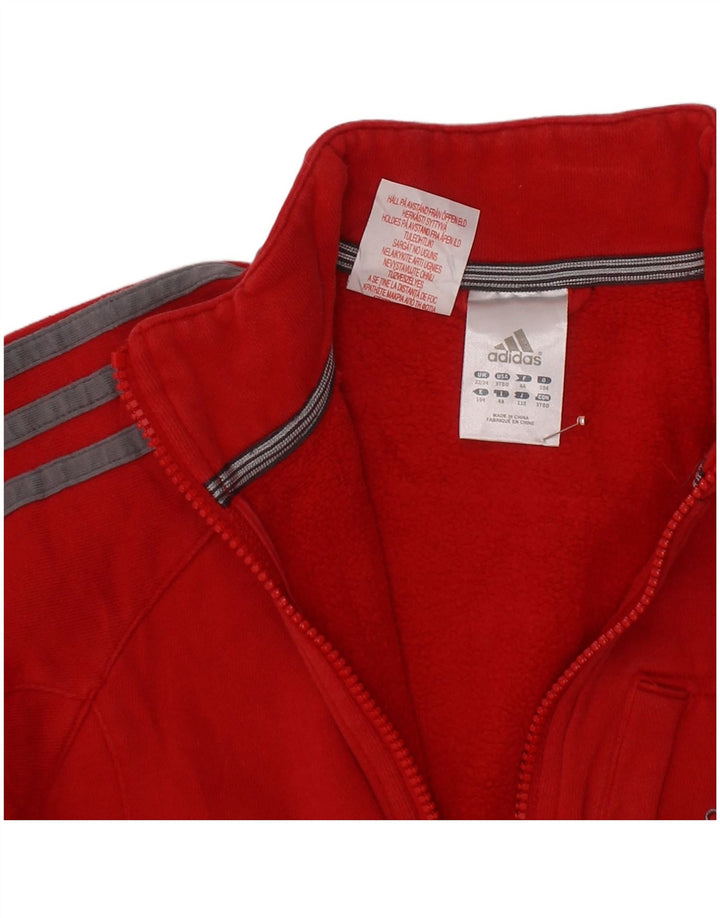 ADIDAS Veste de Survêtement Garçon 3-4 Ans Rouge Coton