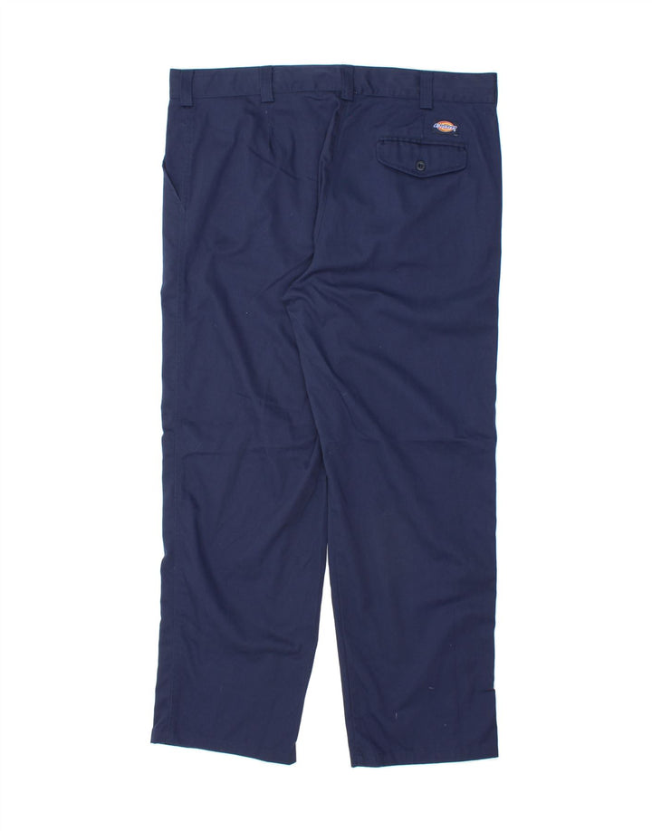 DICKIES Mens Straight Chino Trousers W40 L30  Navy Blue Polyester Vintage Dickies and Second-Hand Dickies from Messina Hembry 