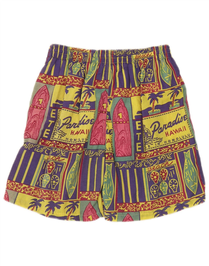 Sinful Short de sport graphique pour homme, grand patchwork multicolore hawaïen
