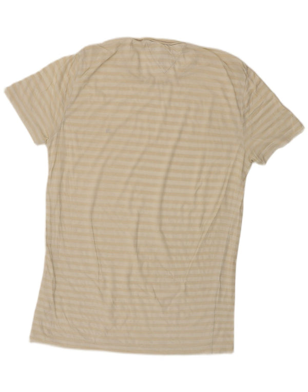 Tommy Hilfiger T-shirt slim fit pour homme XL en coton rayé beige