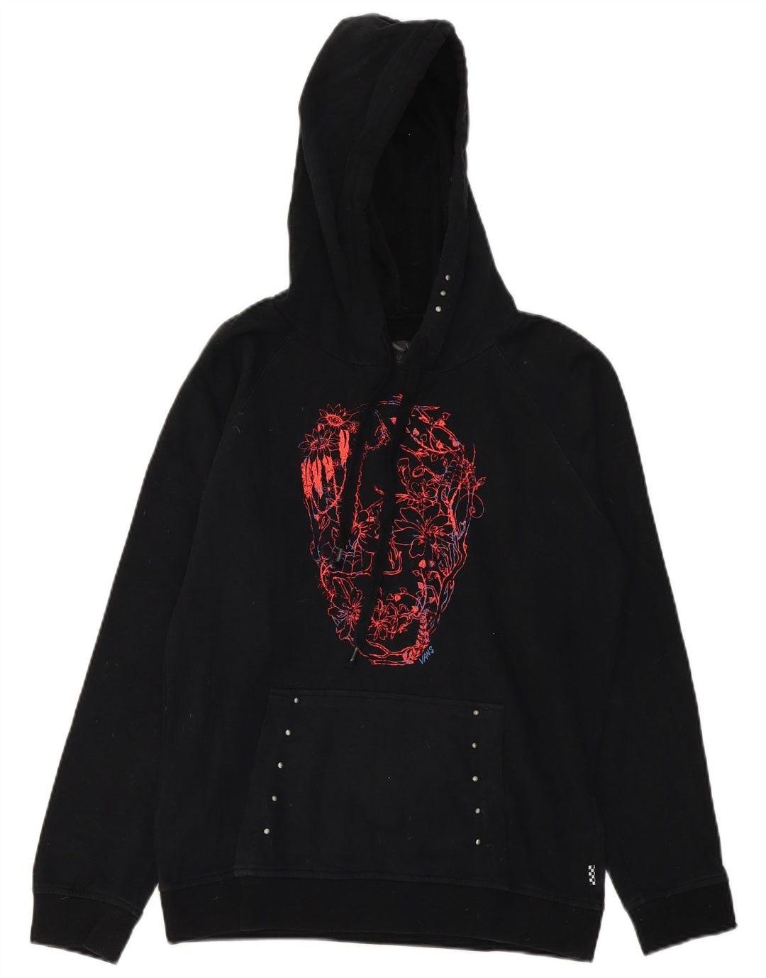 Vans Pull à capuche graphique pour femme UK 44 Noir moyen