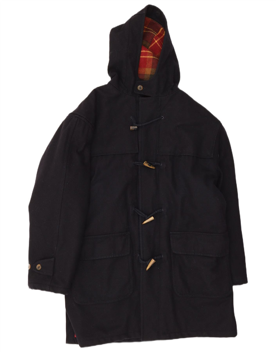 Ivy Oxford Duffle-coat à capuche pour homme IT 54 2XL Noir Polyester