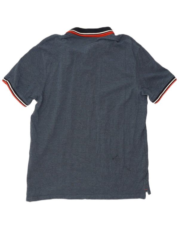 Jack & Jones Polo Homme 2XL Bleu Moucheté Coton