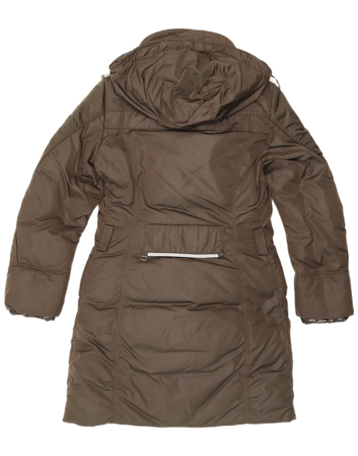 PEUTEREY Manteau matelassé à capuche pour femme UK 42 Marron moyen Polyamide