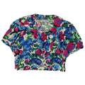 vintage Womens Crop Shirt Blouse IT 42 Moyen Multicolore Floral