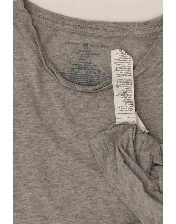 Tommy Hilfiger T-Shirt Homme Haut Large Gris Coton