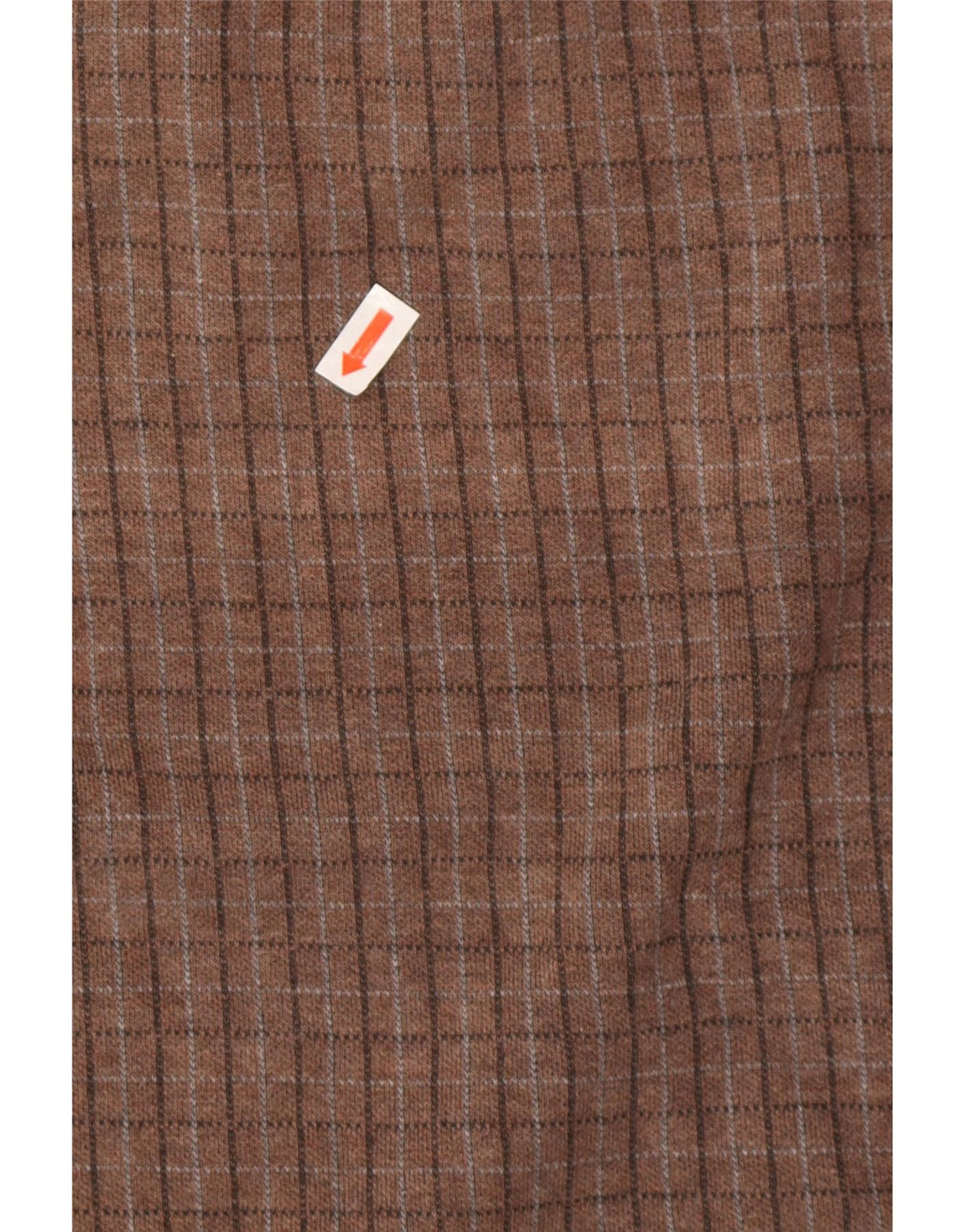 Izod Sweat-shirt à col zippé pour homme en coton à carreaux marron moyen