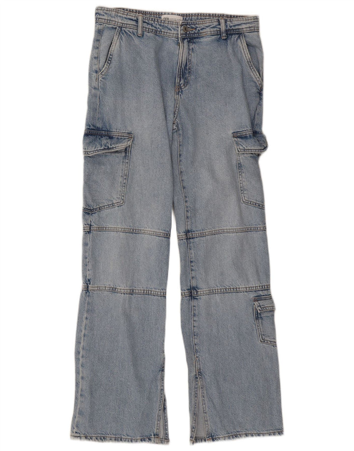 Zara Jean cargo droit pour femme EU 38 Small W32 L32 Bleu