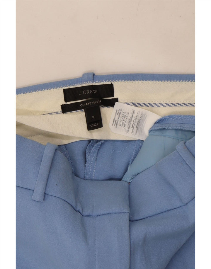 J. CREW Pantalon Chino Slim Cameron Femme US 2 XS W25 L25 Bleu Polyester