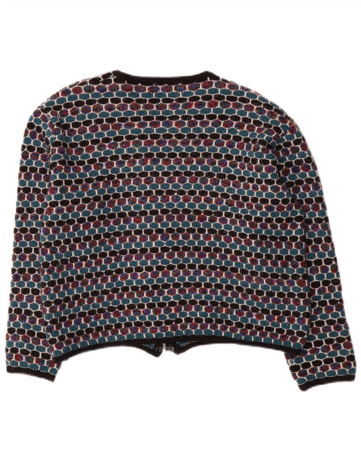 Ella Womens Cardigan Sweater UK 16 Large Multicolore Géométrique