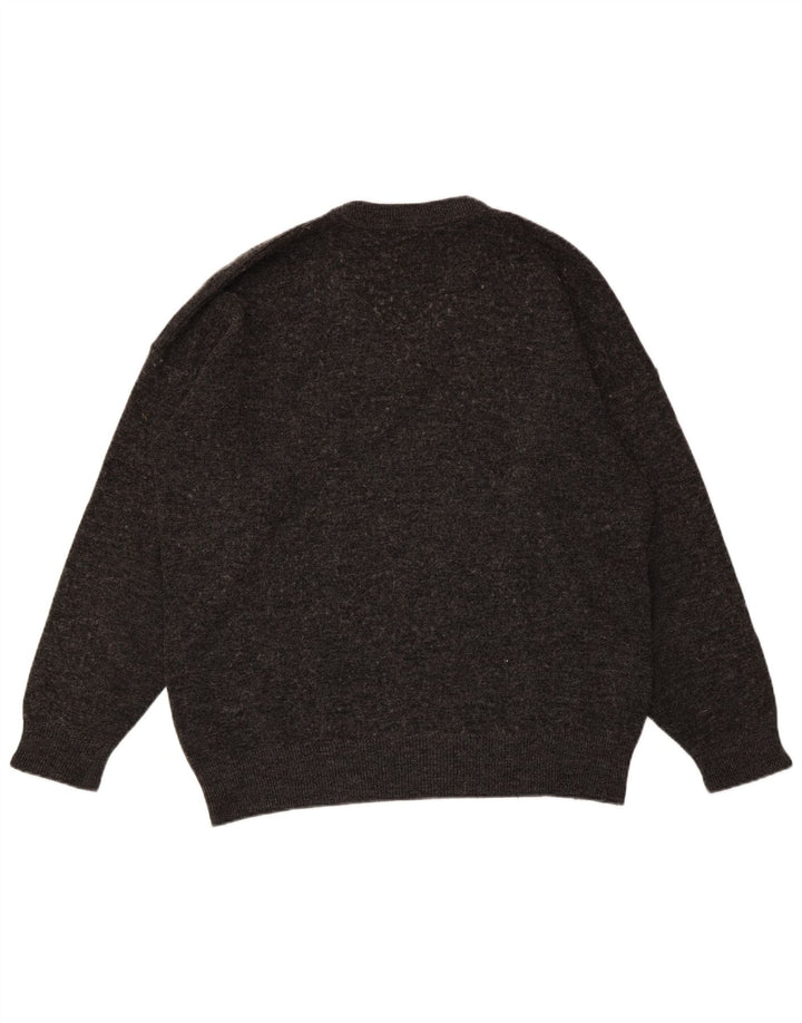 LACOSTE Homme Col V Pull Pull Taille 6 XL Laine Grise