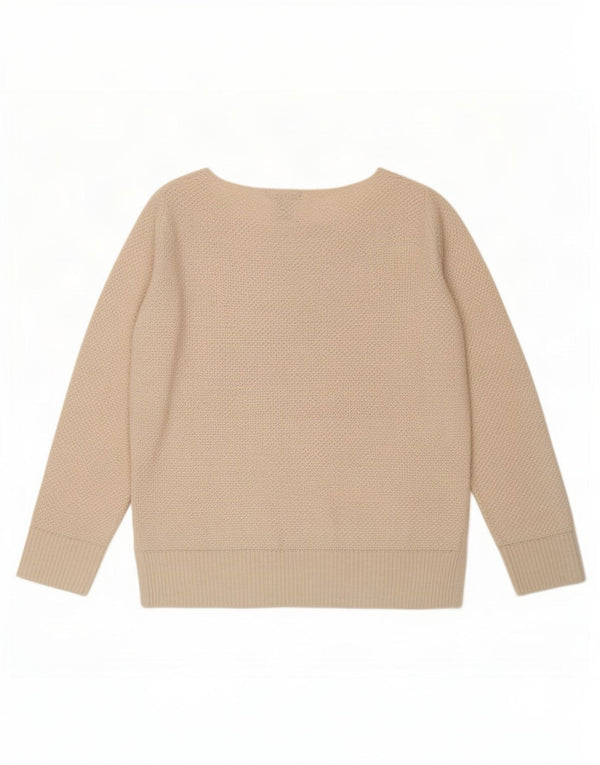 Gap Pull surdimensionné à col bateau pour femme UK 10 Petit Beige