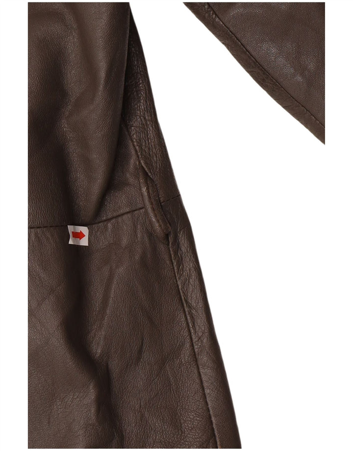 Veste en cuir militaire vintage pour hommes IT 56 3XL Cuir gris