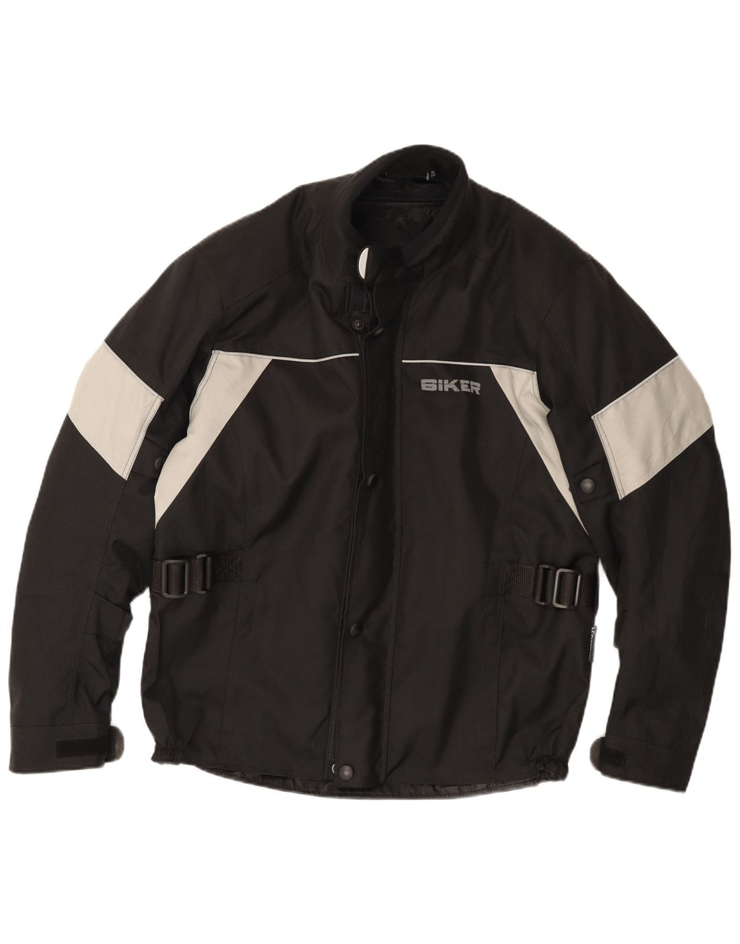 Biker Mens Biker Racer Veste Taille 50 Moyen Noir Colourblock Polyester
