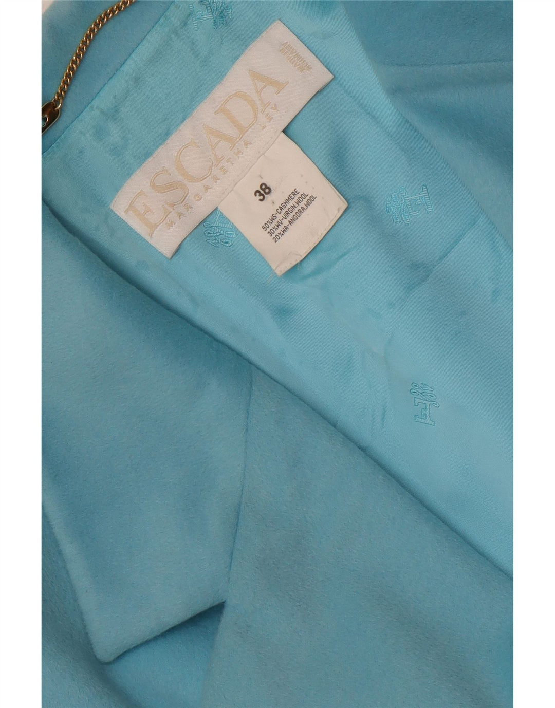 Escada Femmes par Margaretha Ley Blazer Veste EU 38 Bleu Moyen