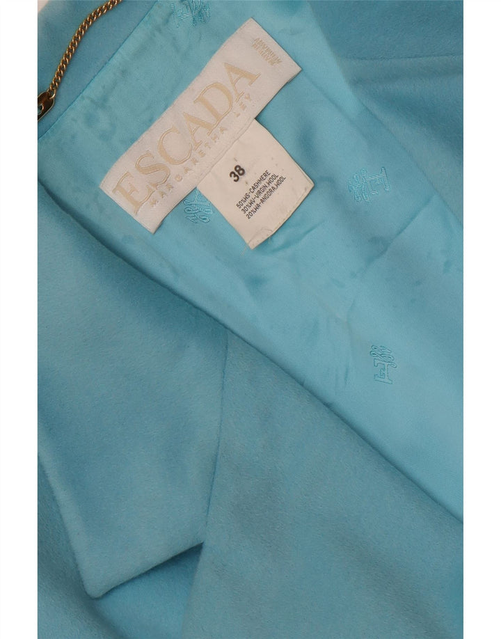 Escada Femmes par Margaretha Ley Blazer Veste EU 38 Bleu Moyen
