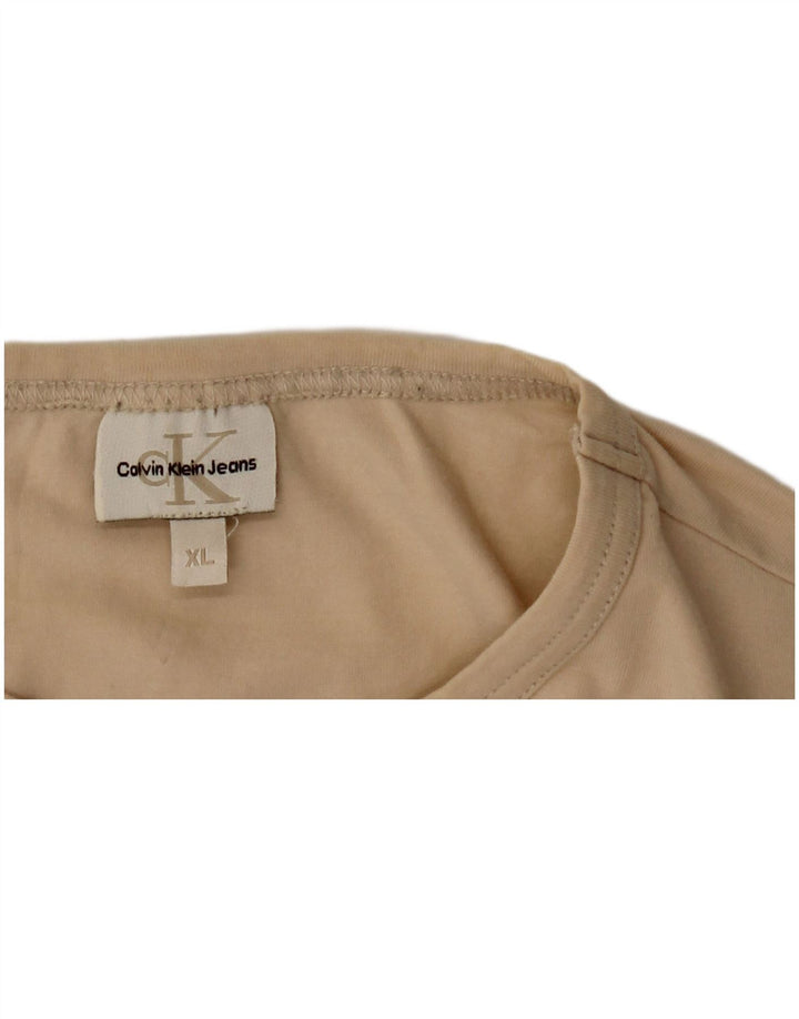 Calvin Klein Jeans Haut à manches longues pour homme XL Beige
