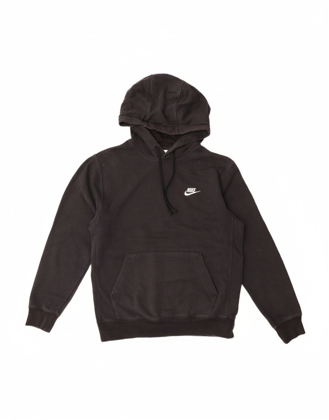 NIKE Mens Hoodie Jumper Small Black Cotton