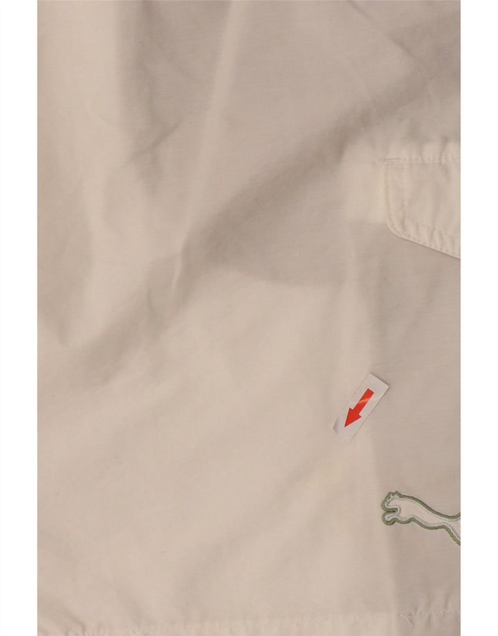 Puma Short de sport pour homme en coton blanc Taille L