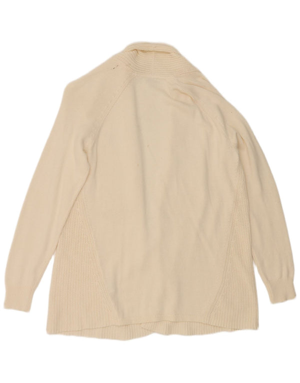 L.L.Bean Pull Cardigan Ouvert pour Femme UK 18 XL Coton Blanc cassé