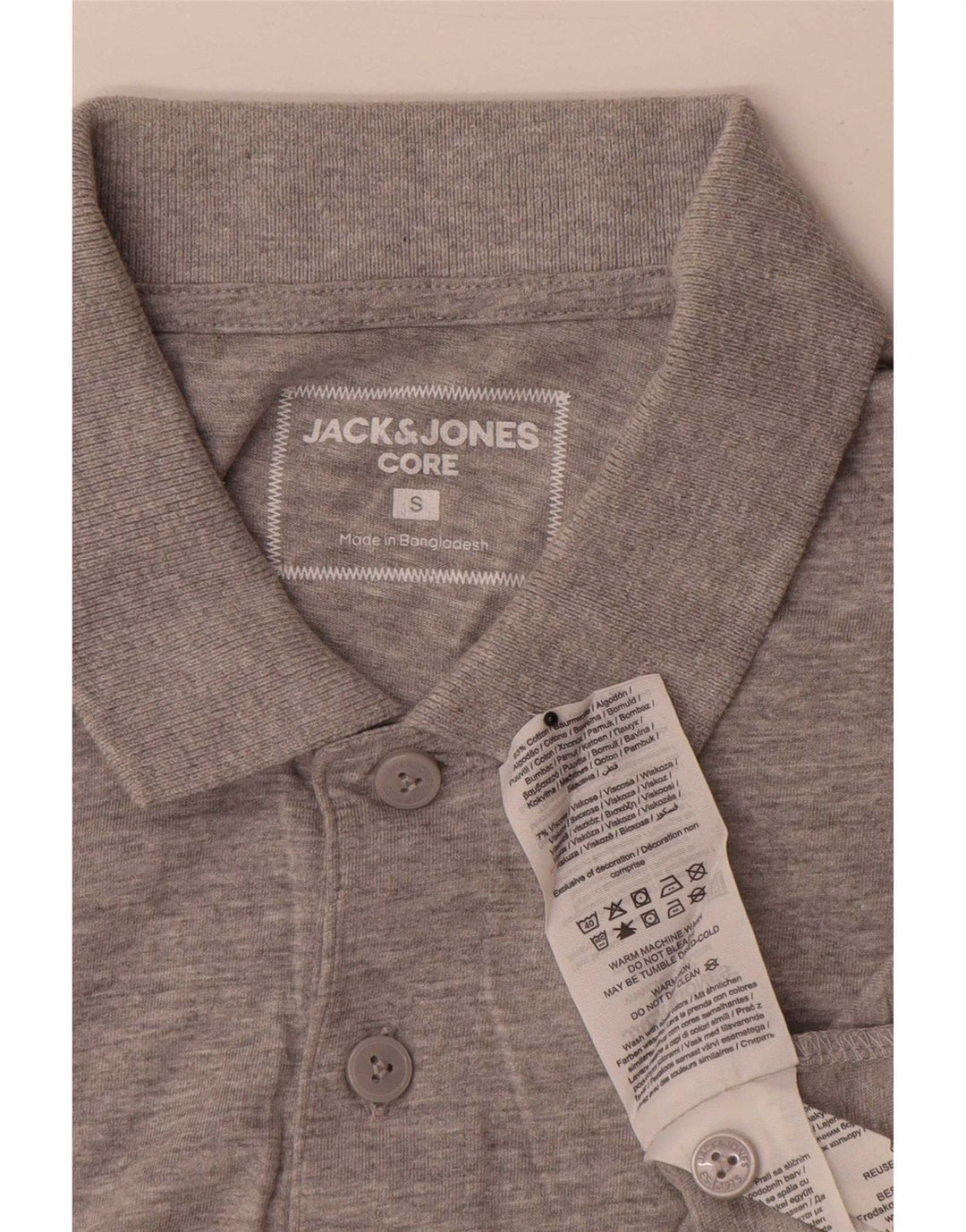 Jack & Jones Polo Homme Petit Gris Coton